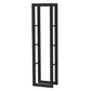 Leñero de Interior Kekai Rack II 40x25x150 cm Almacenaje de Madera con Estructura de Acero Galvanizado, Color Negro