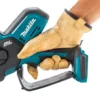 Motosierra inalámbrica Makita de 18 V y 15 cm con 1 batería de iones de litio de 5,0 Ah y cargador