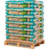 Pellets de madera – 100% madera blanda con certificación EN Plus A1, 16 bolsas de 15 kg cada una
