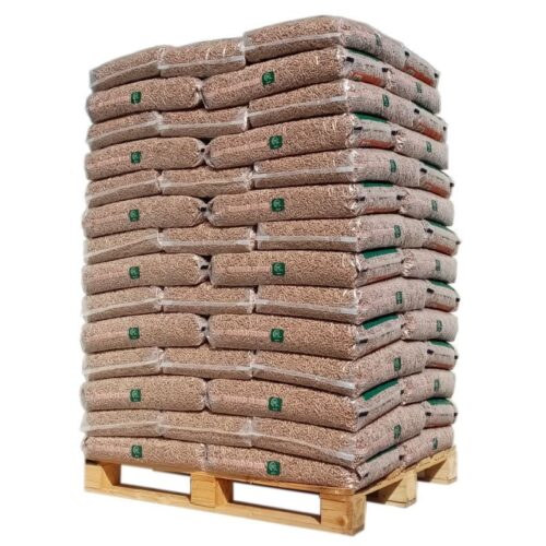 Pellets energéticos naturales – palé con 70 bolsas de 15 kg cada una
